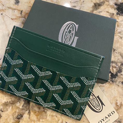 goyard mens wallet green|goyard passport wallet.